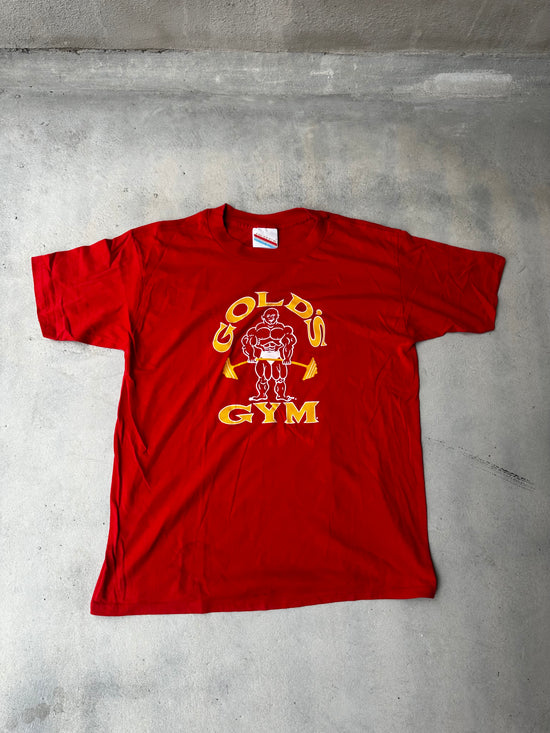VINTAGE GOLDS GYM T-SHIRT SINGLE STITCH (SIZE L)
