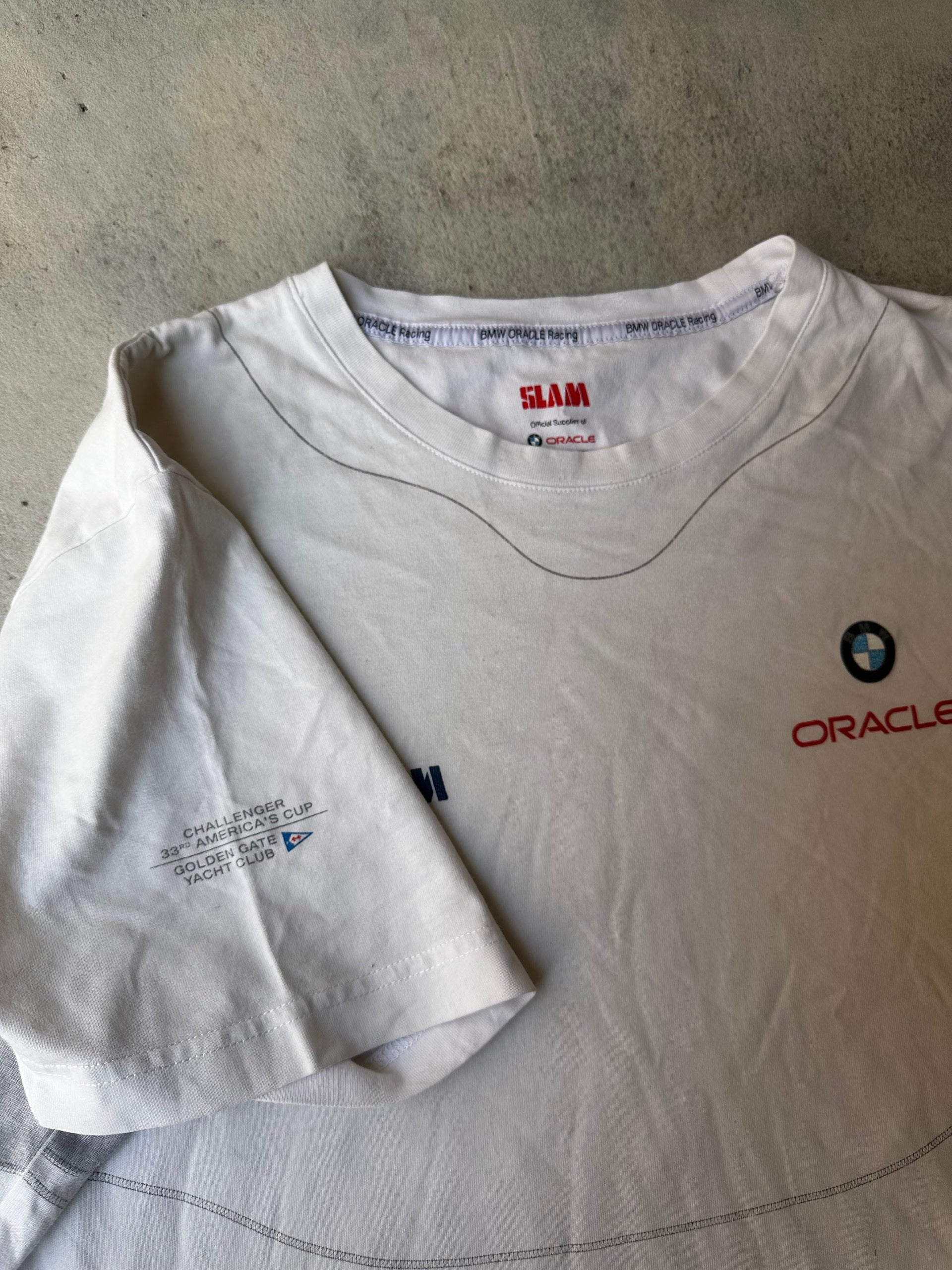 Classic white Oracle sailing team T-shirt