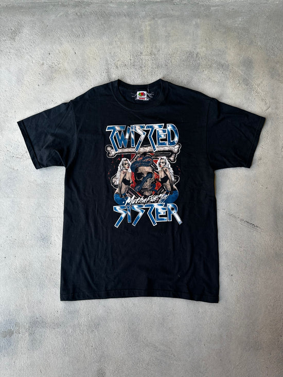 Vintage Twisted Sister T-Shirt – Fruit of the Loom Heavy, bold metal graphic, classic 2000s band tee.
