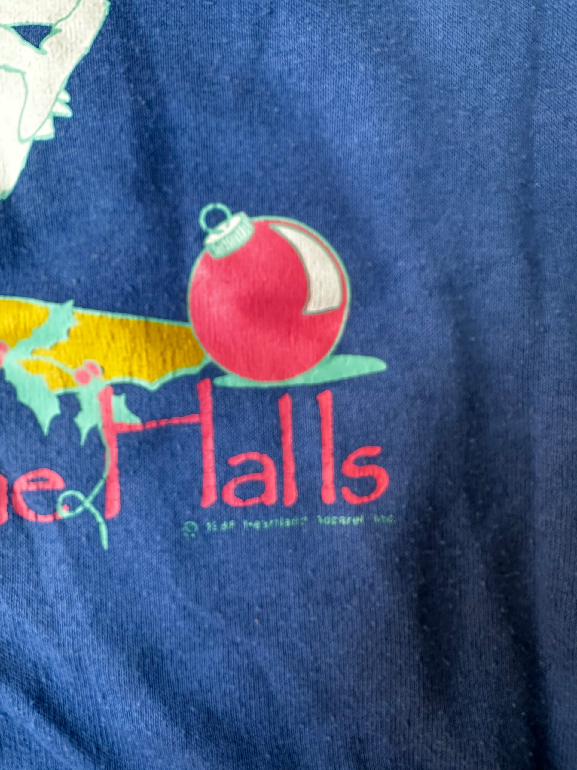 VINTAGE 80S DUCK THE HALLS SWEATSHIRT (SIZE M)