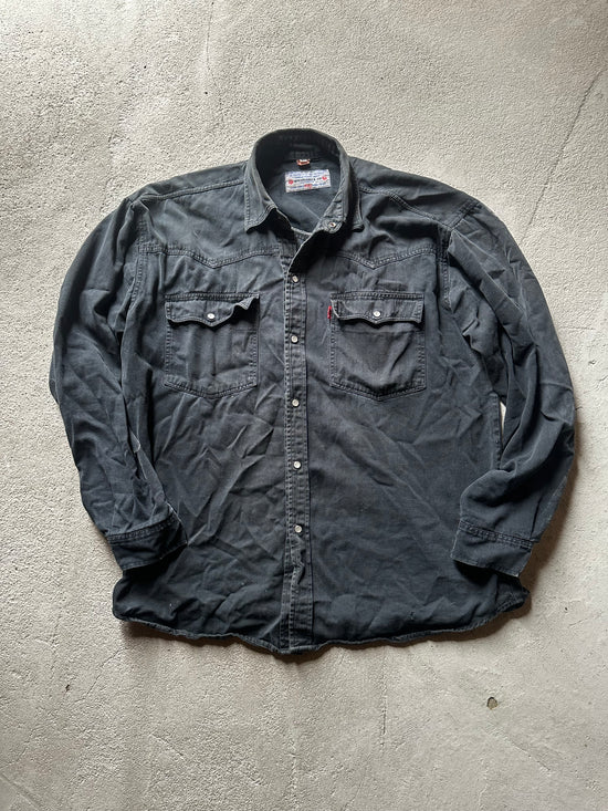 Vintage Levi’s Black Western Shirt – USA Made (Size L)