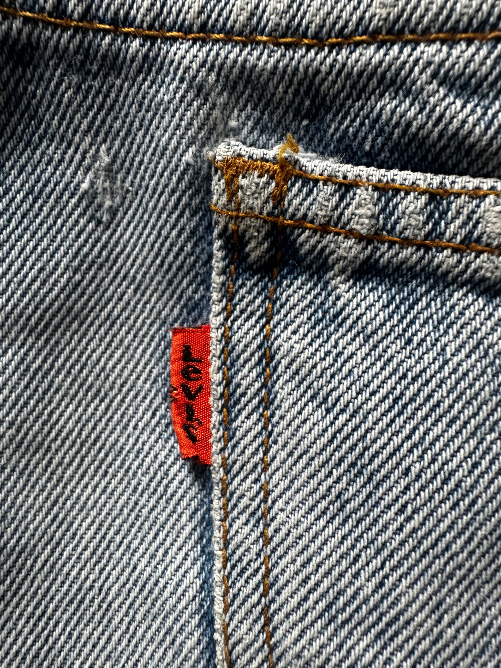 1980s Levi’s 505 Orange Tab Faded denim