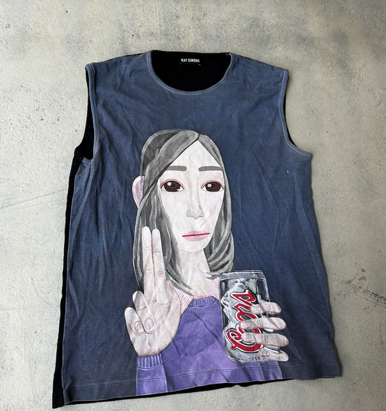 Raf Simons SS13 Brian Calvin Shirt sleeveless Tee.