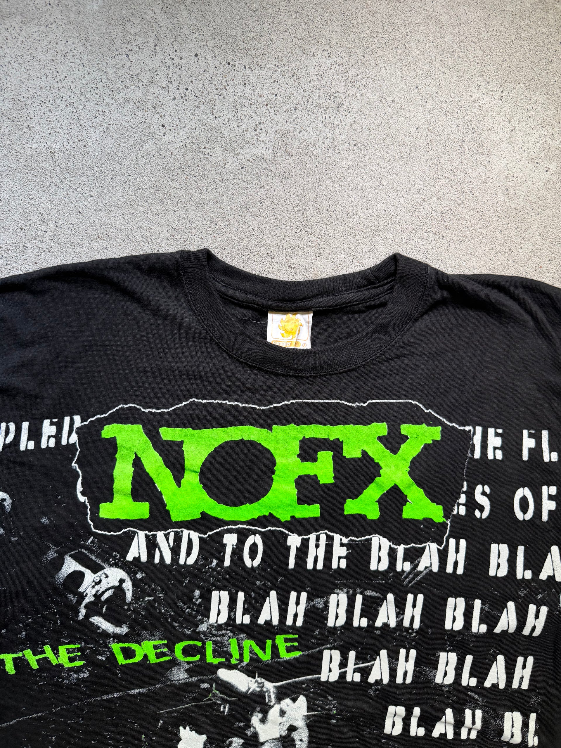 2000s NOFX The Decline All Over Print Tee | Size XL