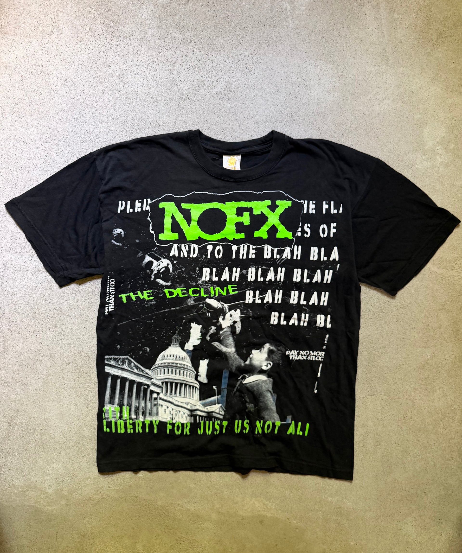 2000s NOFX The Decline All Over Print Tee | Size XL