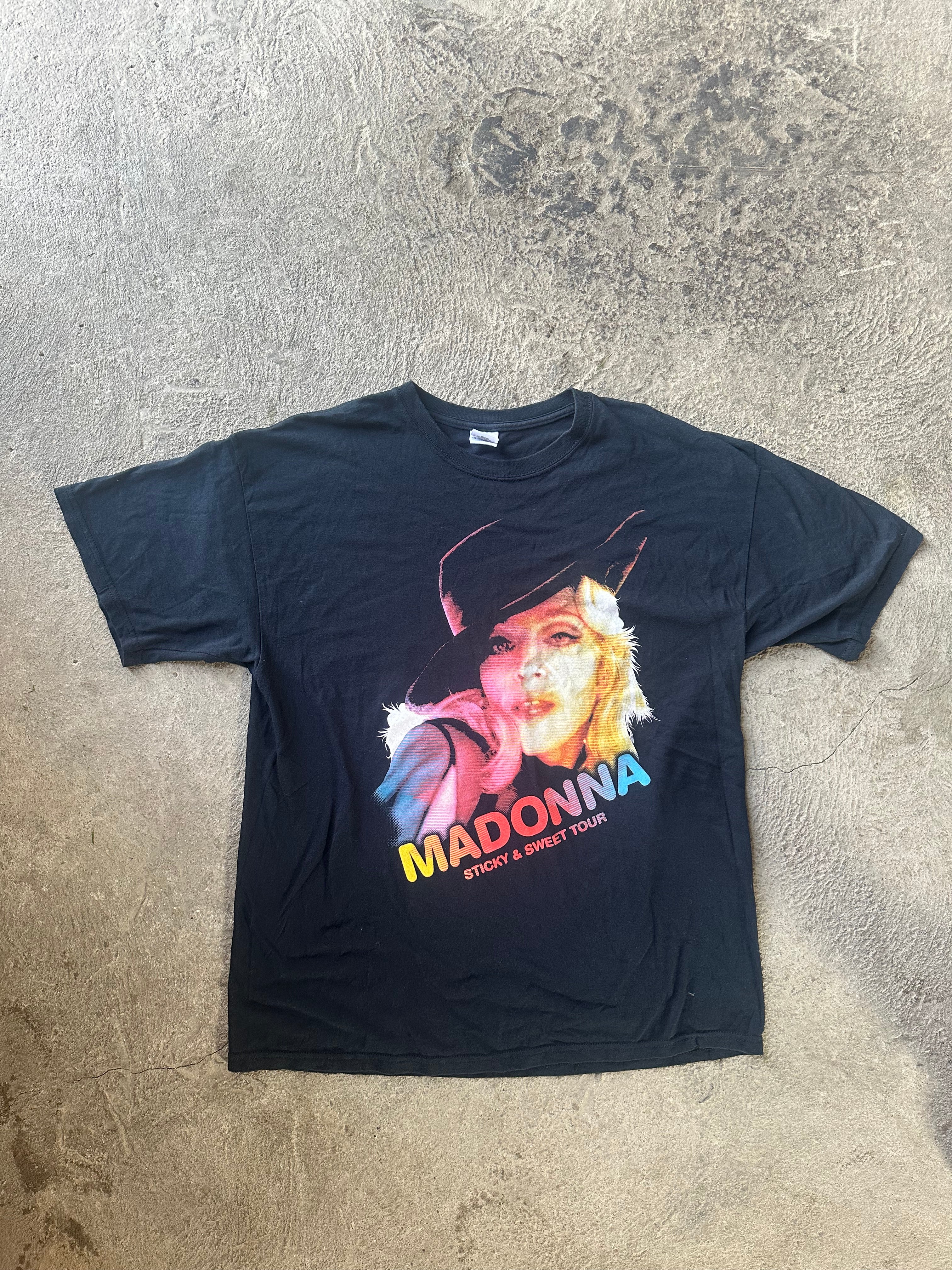 マドンナ 　Sticky & Sweet Tour　オフィシャル Tシャツ　L Madonna Sticky & Sweet Tour Black T-Shirt South America 2008