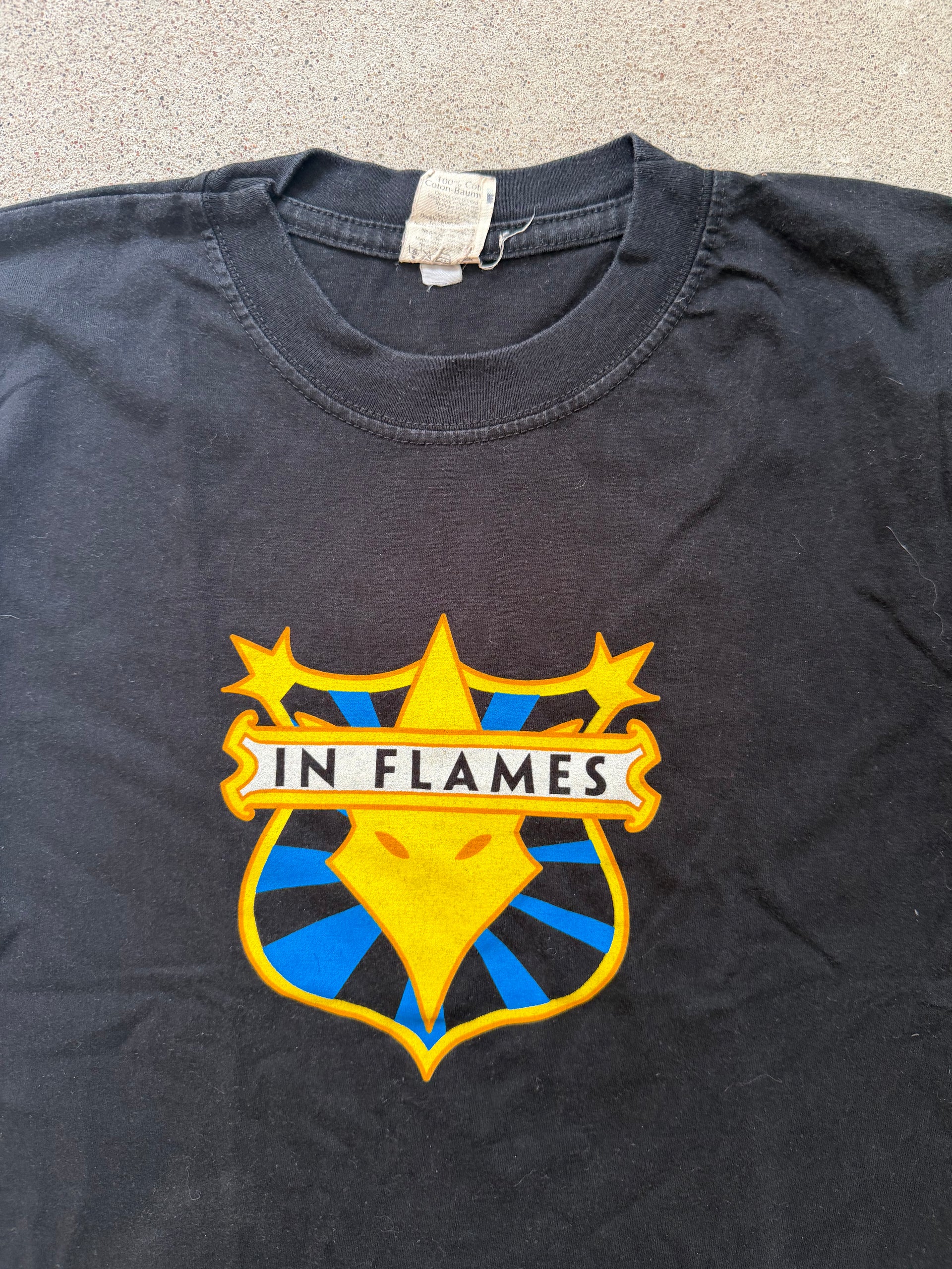 90s In Flames Logo Tee | Size XS