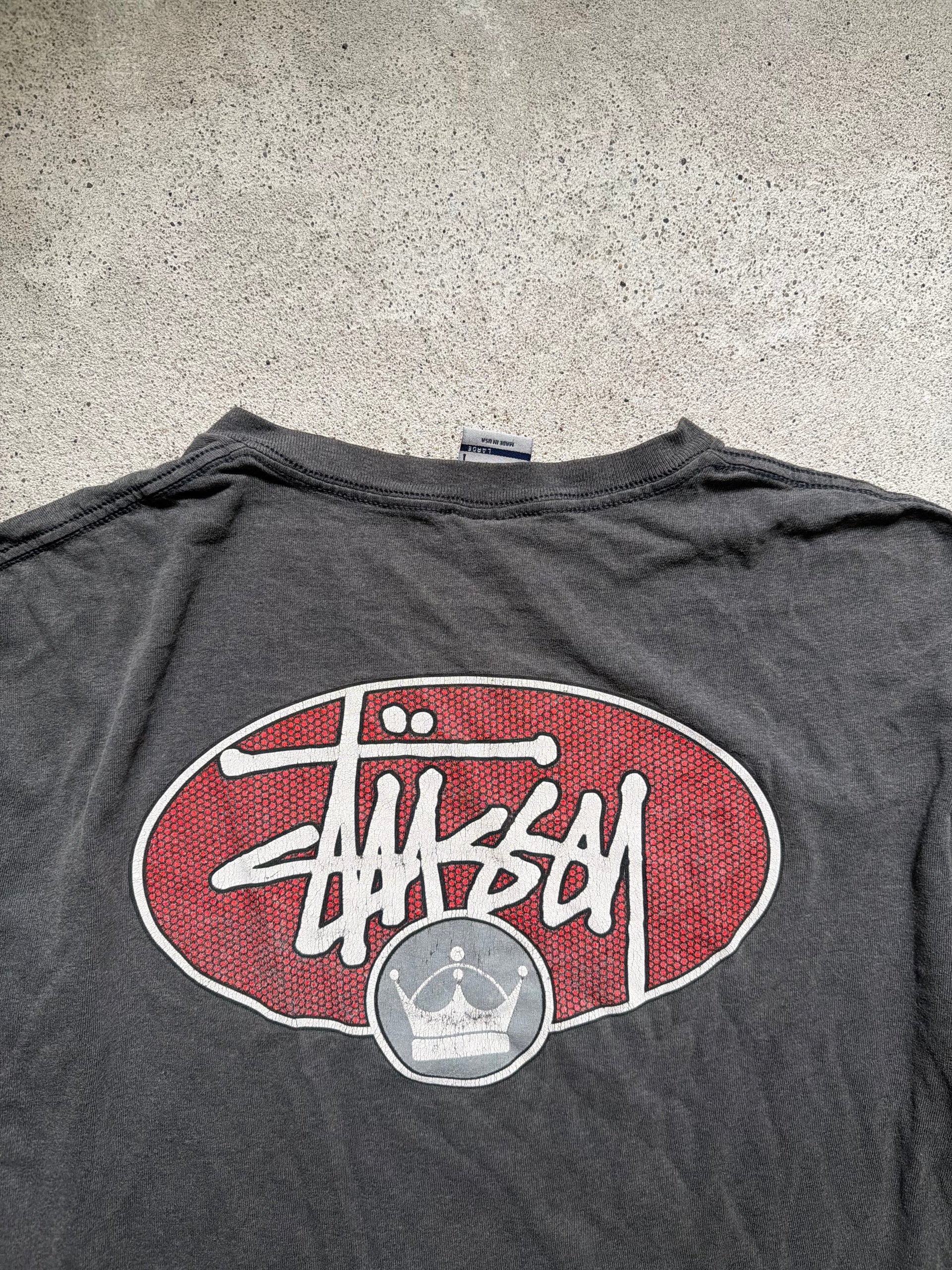 90s Stüssy Crown Logo T-Shirt | Size L