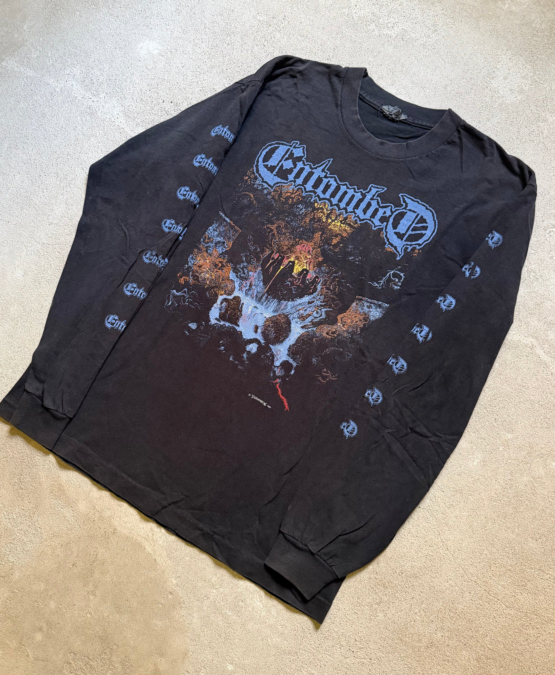 90s Entombed Clandestine 1991 Longsleeve |XL