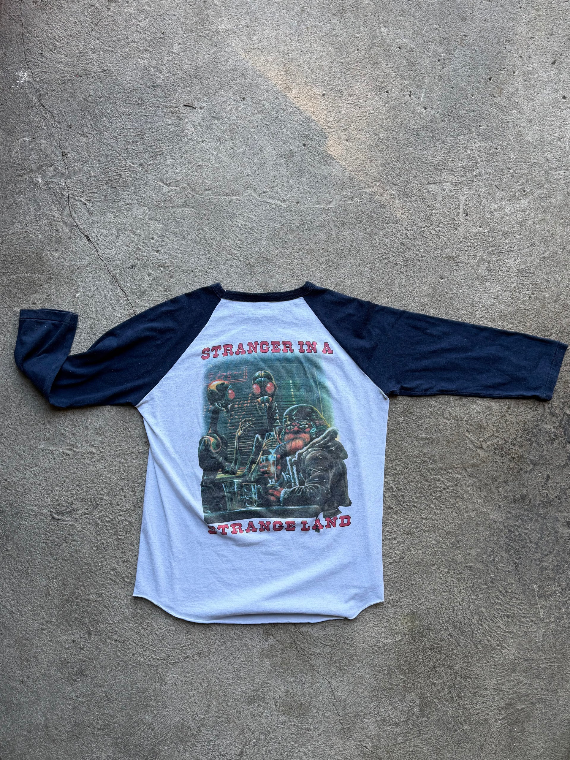 Iron Maiden 1986 Raglan “Make My Day / Stranger in a Strange Land” | Size L