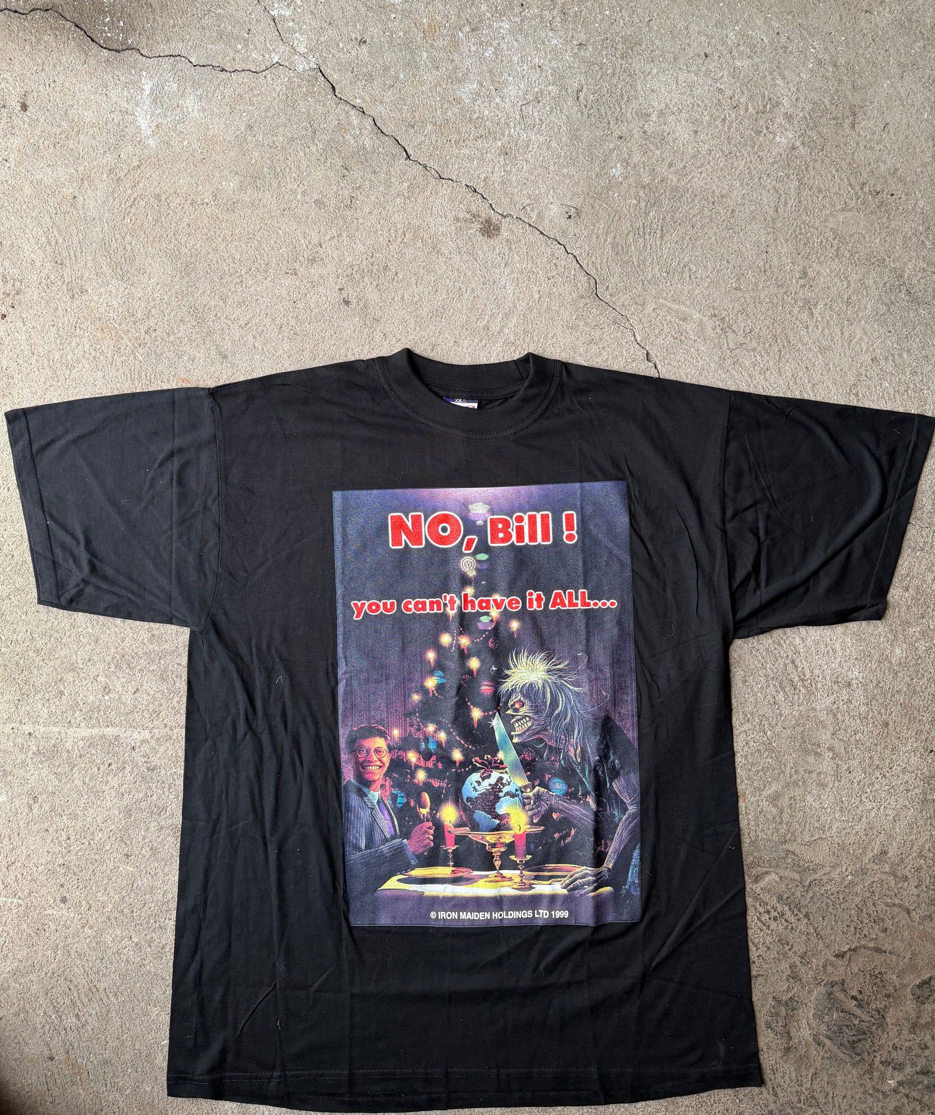 90s Iron Maiden “No, Bill!” Beast Wishes Tee | Size XXL