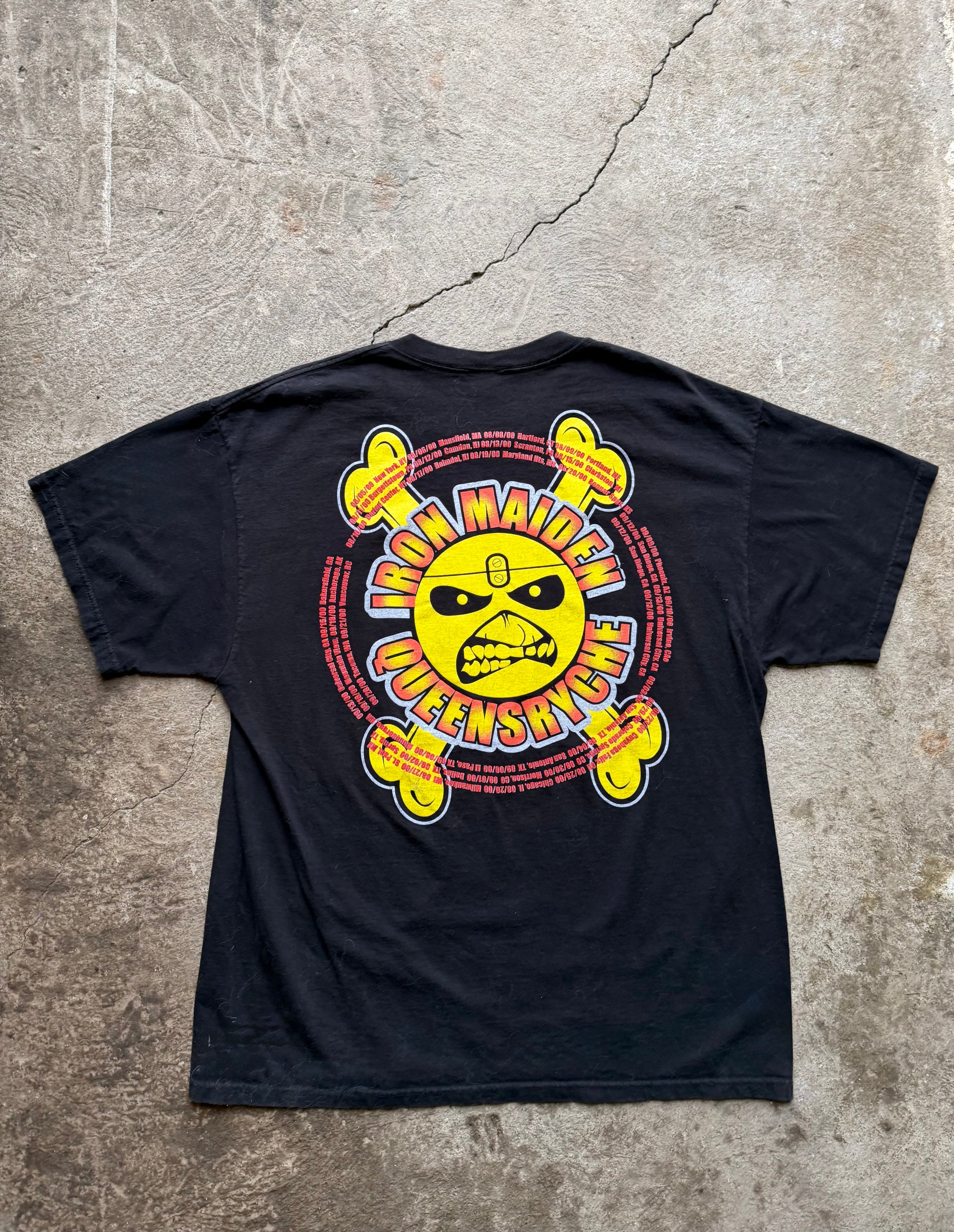 00s Iron Maiden & Queensrÿche 2000 U.S. Tour Tee | Size XL