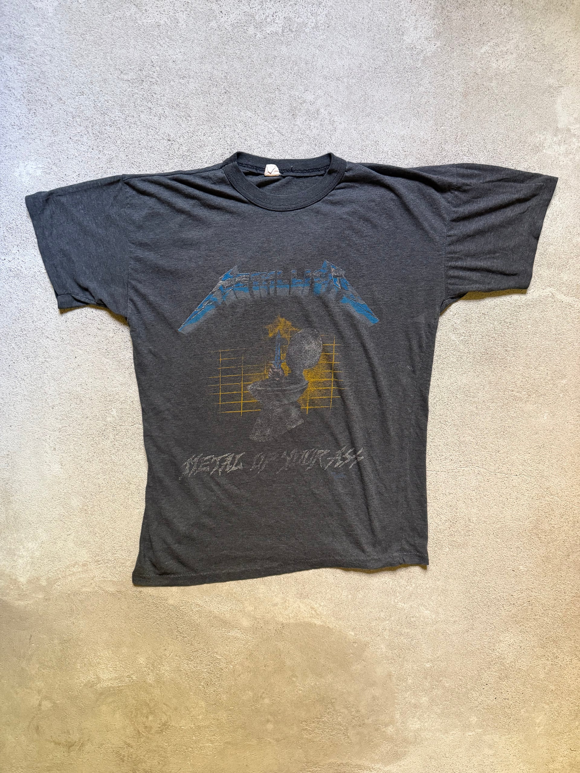 80s Metallica Metal Up Your Ass  Tee | Size L