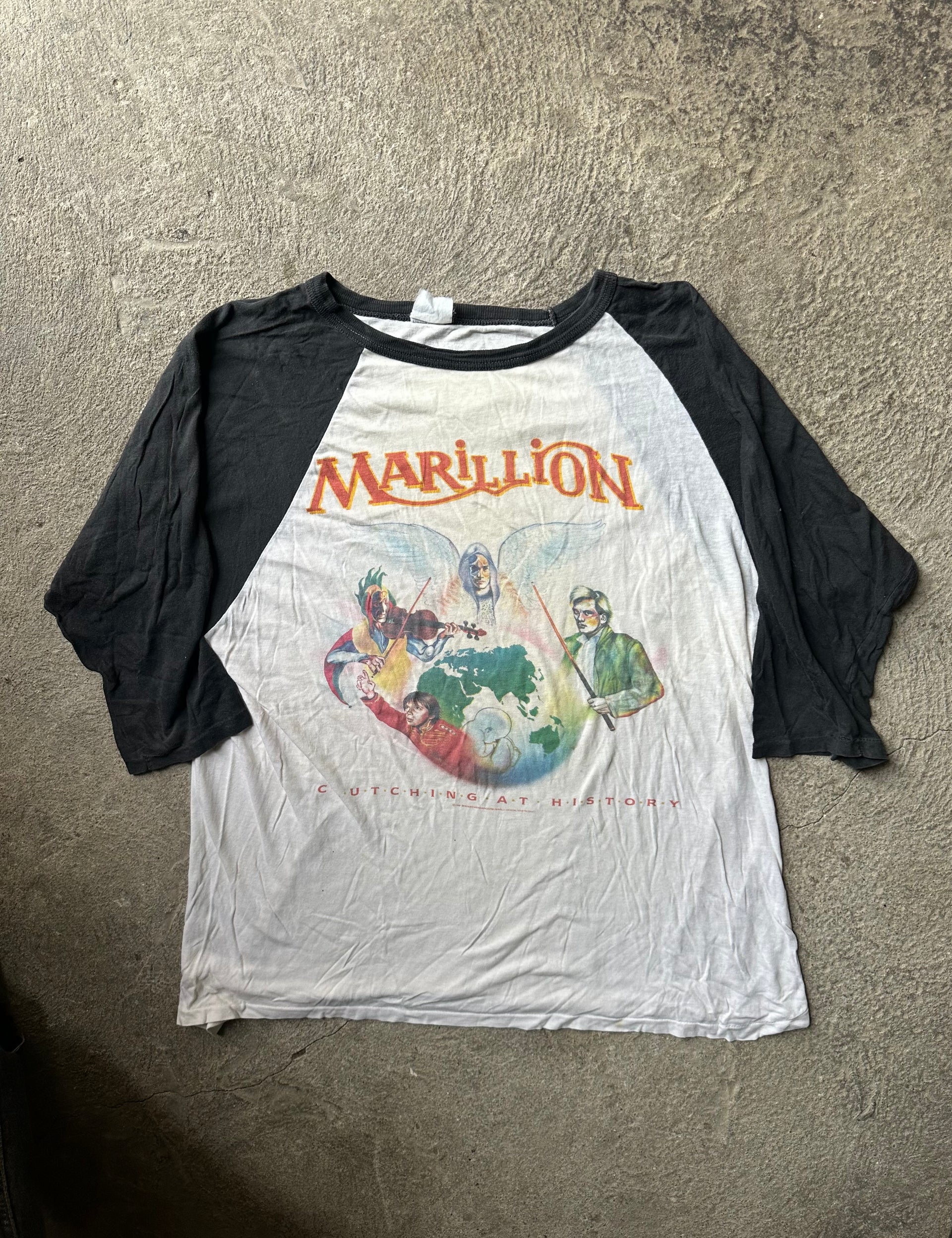 1987/88 Marillion Clutching at Straws Tour Vintage Raglan Tee | Size L