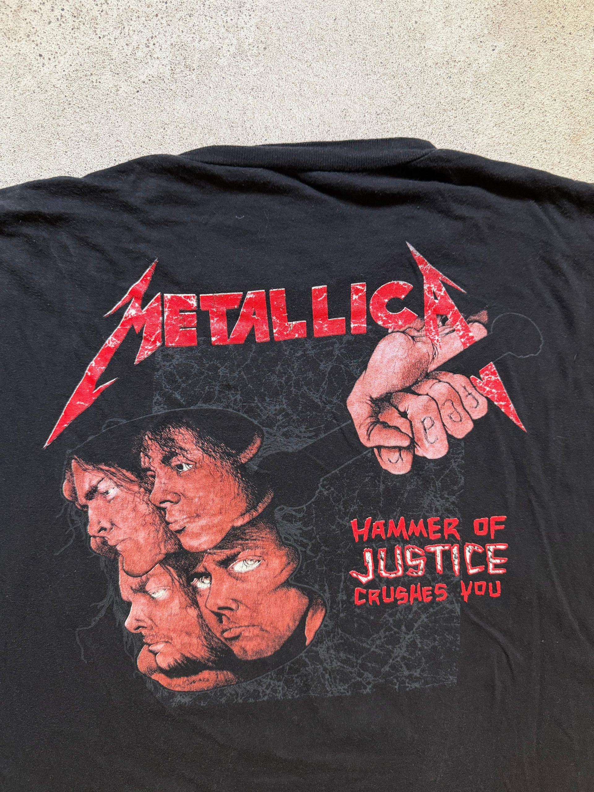 80s Metallica Damaged Justice Tee | Size XL