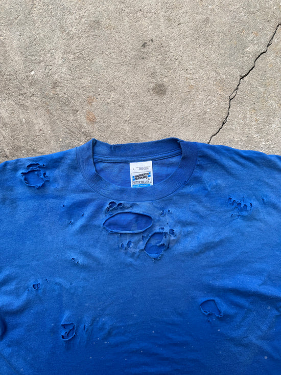90s Blank Faded Distressed T-Shirt | Size L