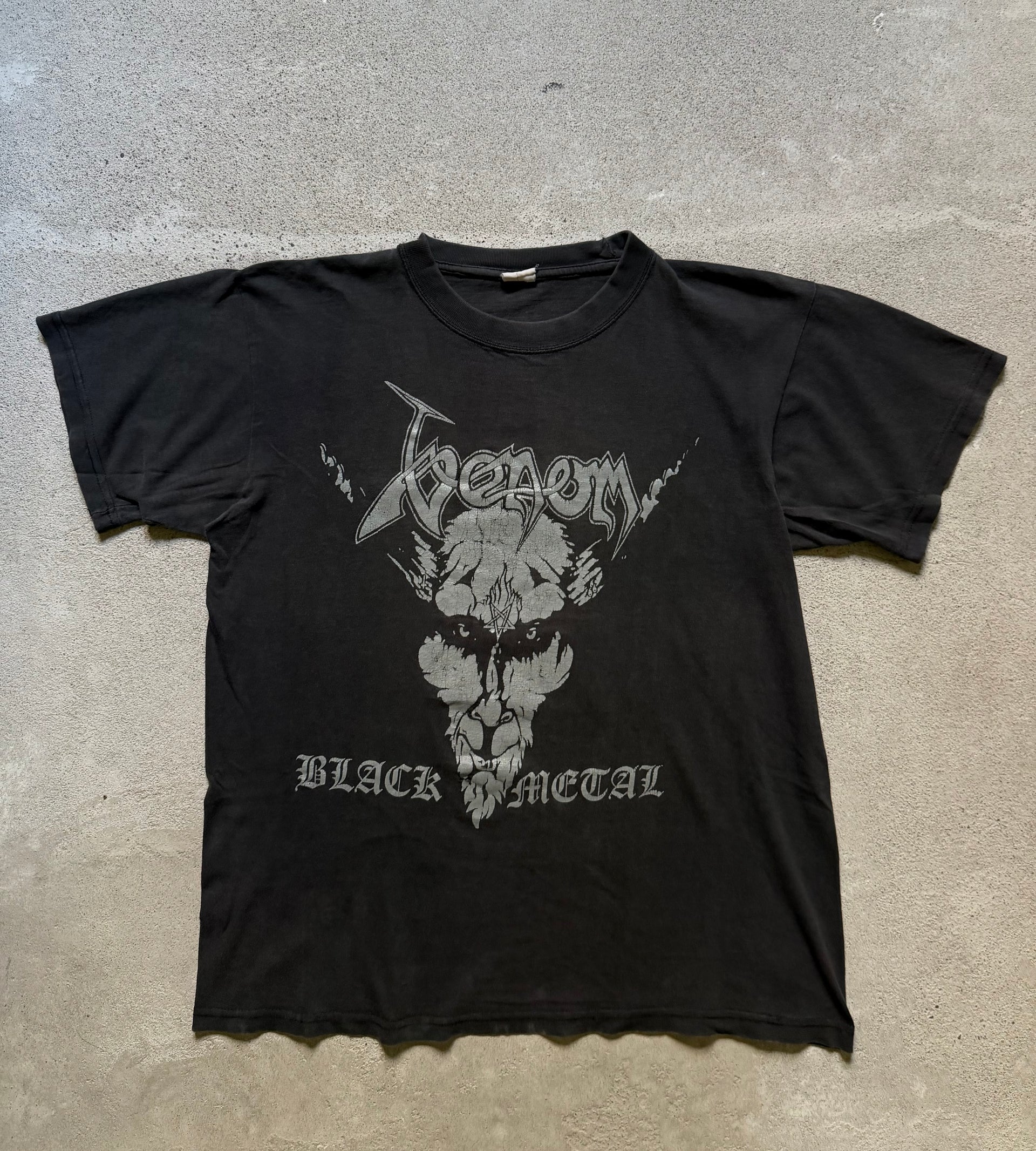90s Venom Black Metal Tee | Size L