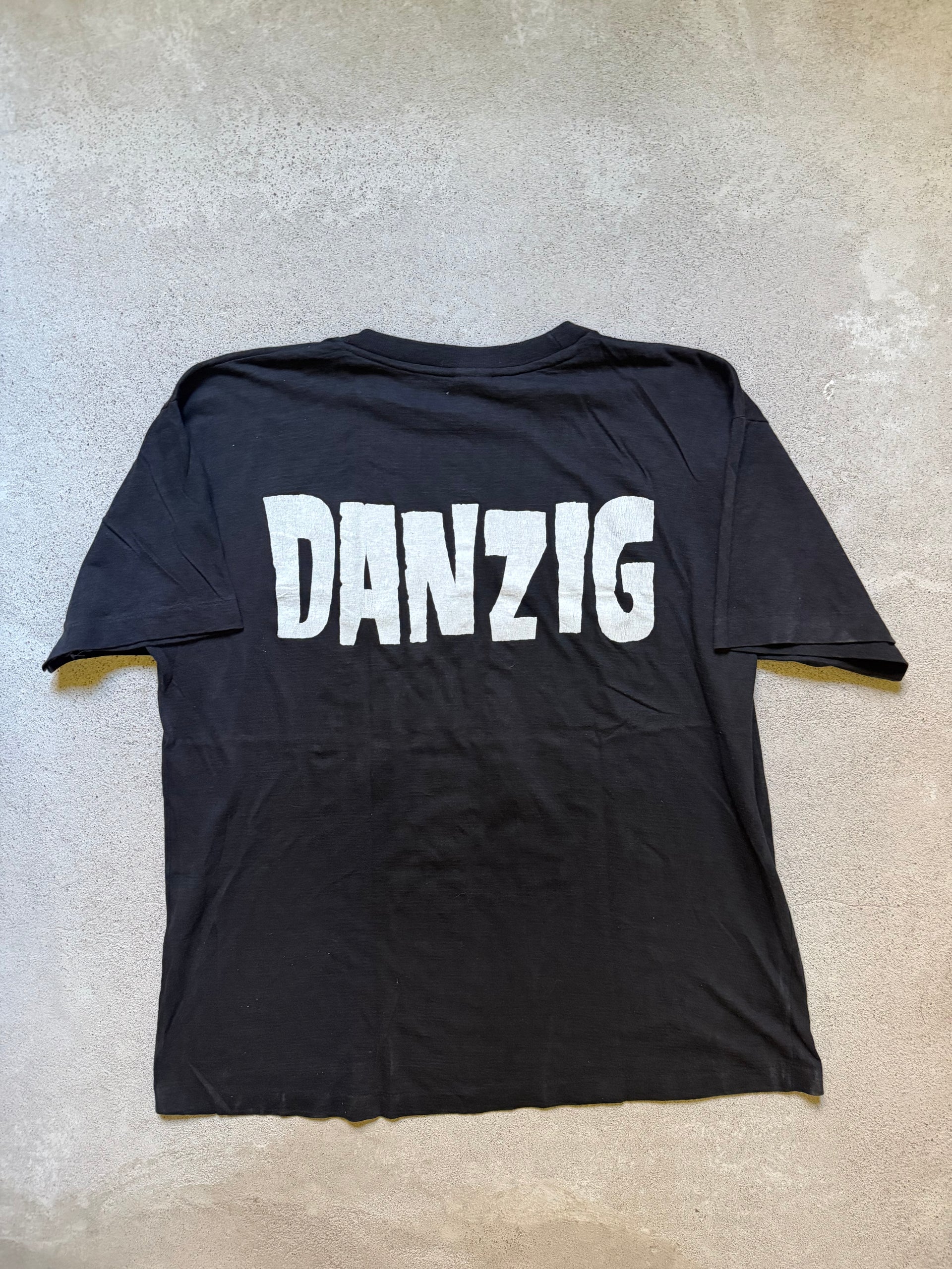 90s Danzig Skull Print T-Shirt | Size L