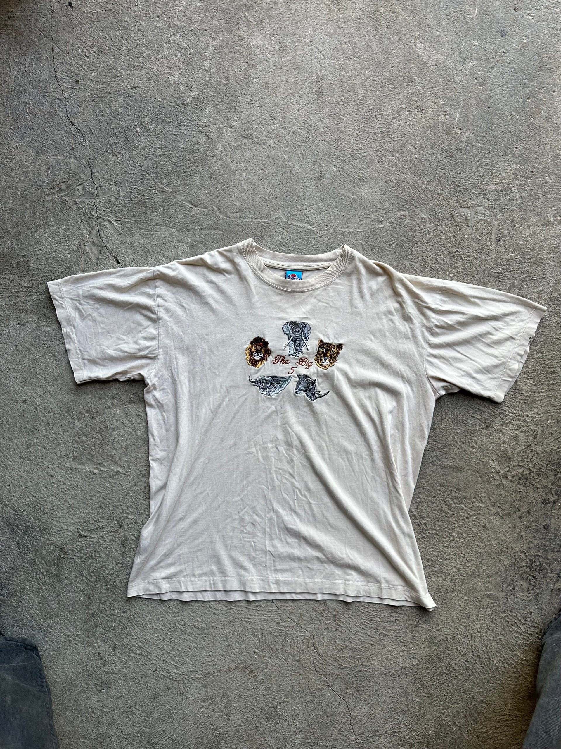 Vintage Big 5 Embroidered Safari Tee | Size XL
