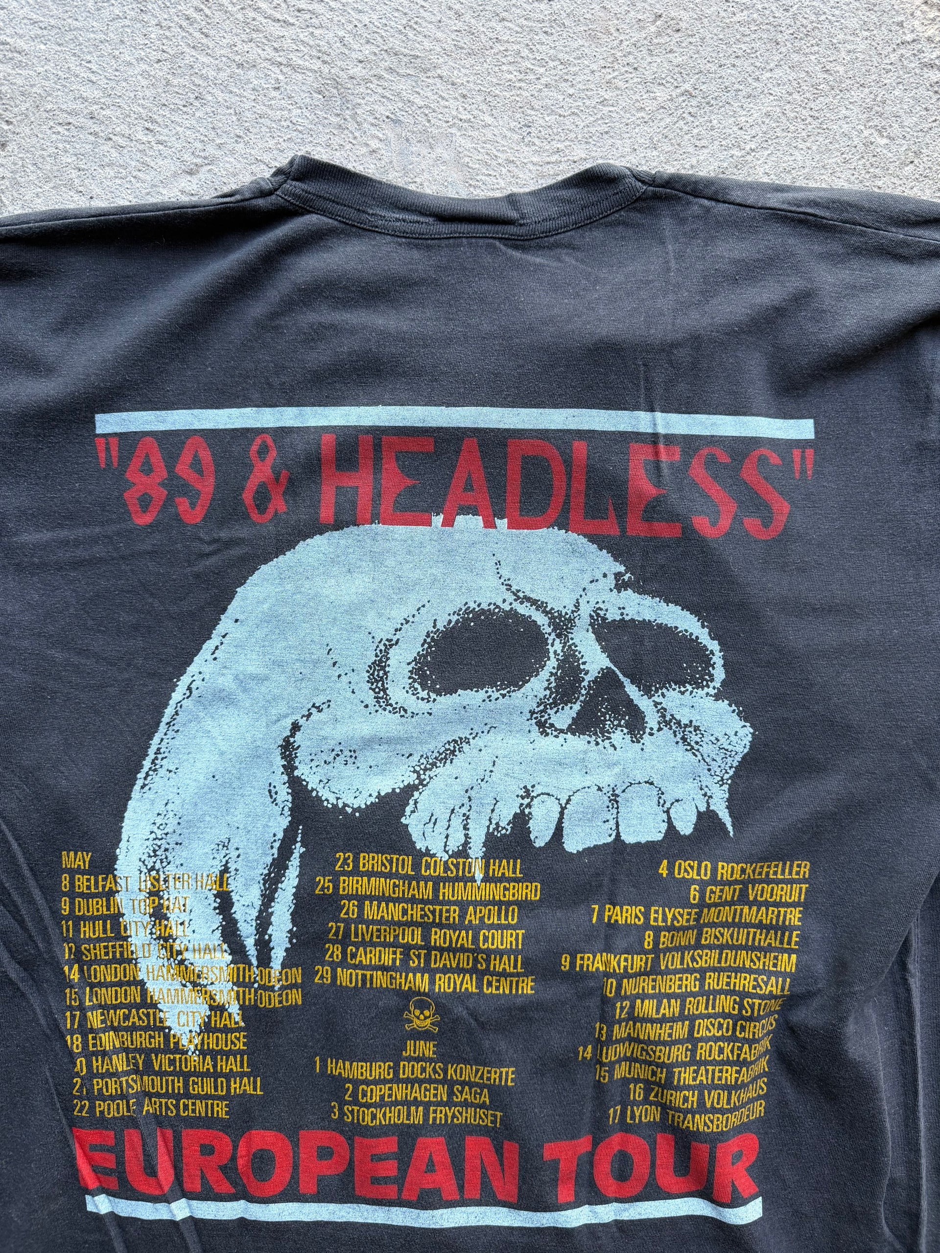 W.A.S.P. 1989 Headless European Tour Vintage Tee | Size L