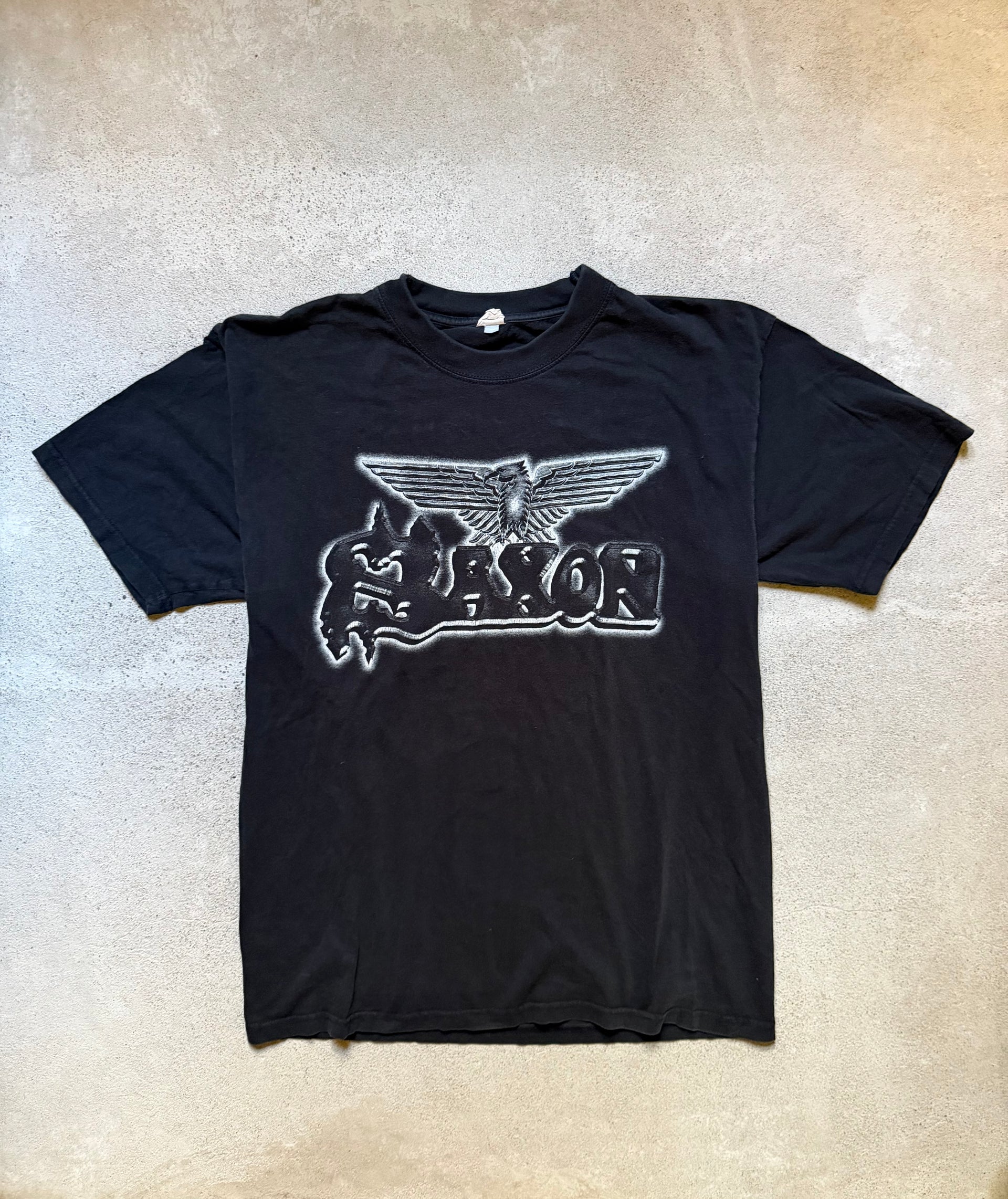 2000s Saxon Killing Ground European Tour 2001 T Shirt | Size L