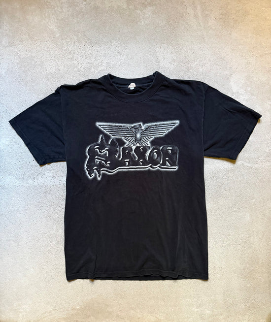 2000s Saxon Killing Ground European Tour 2001 T Shirt | Size L