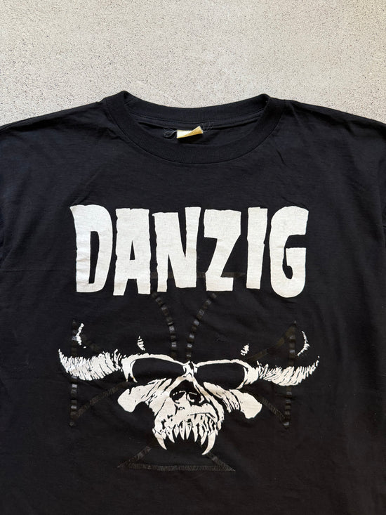 90s Danzig Skull Print T-Shirt | Size L