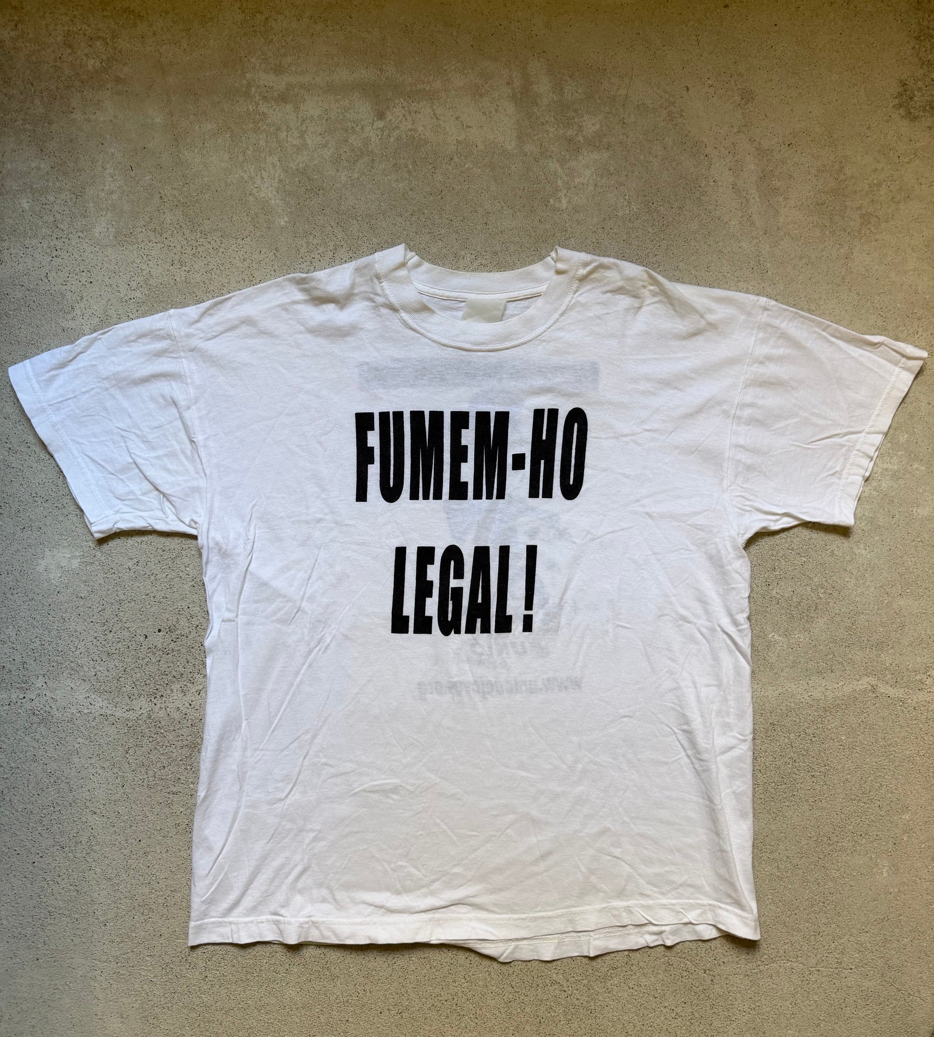 90s Fumem Ho Legal Tee | Size L