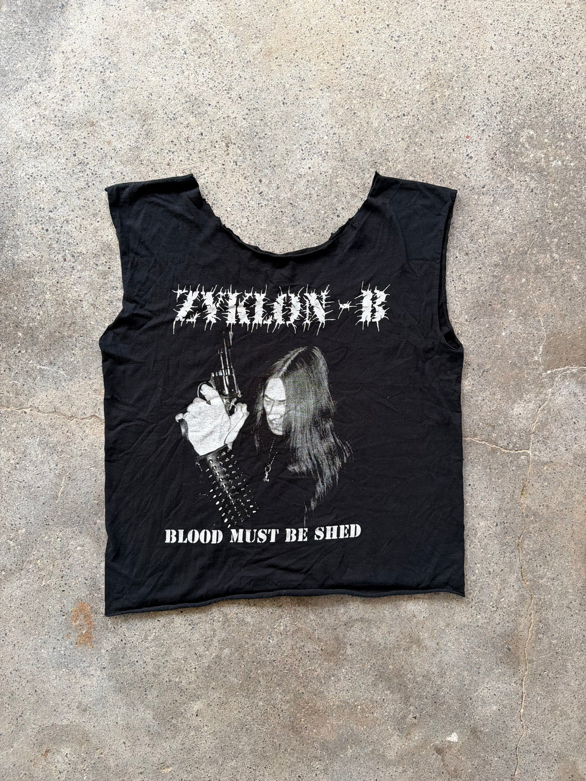 90s Zyklon-B “Blood Must Be Shed” Sleeveless T-Shirt | Size L