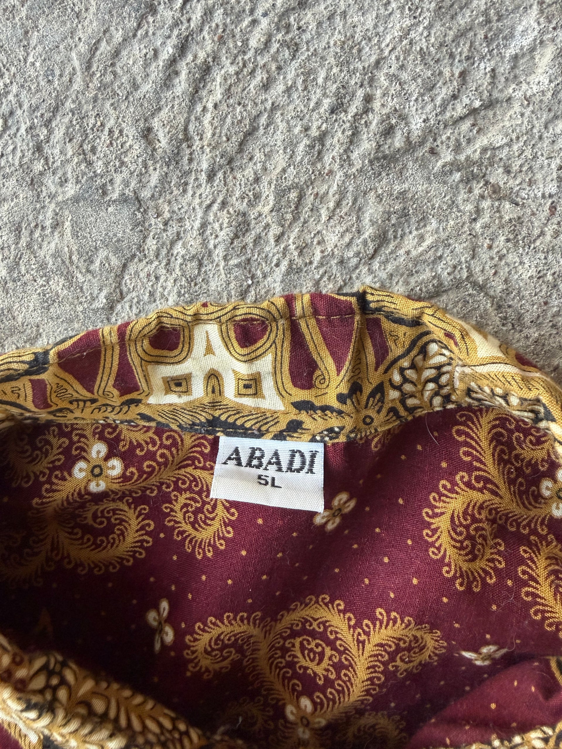 70s Indonesian Batik Shirt | Size XL