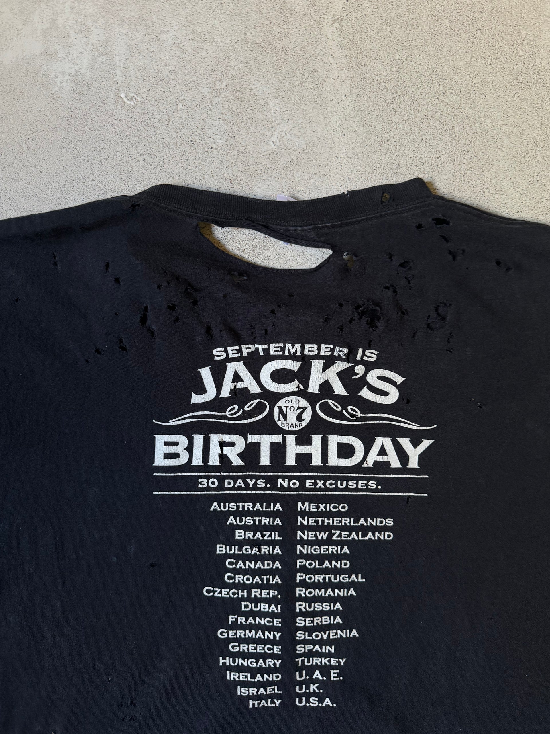 2000s Jack Daniel’s Distressed Tee | Size XL