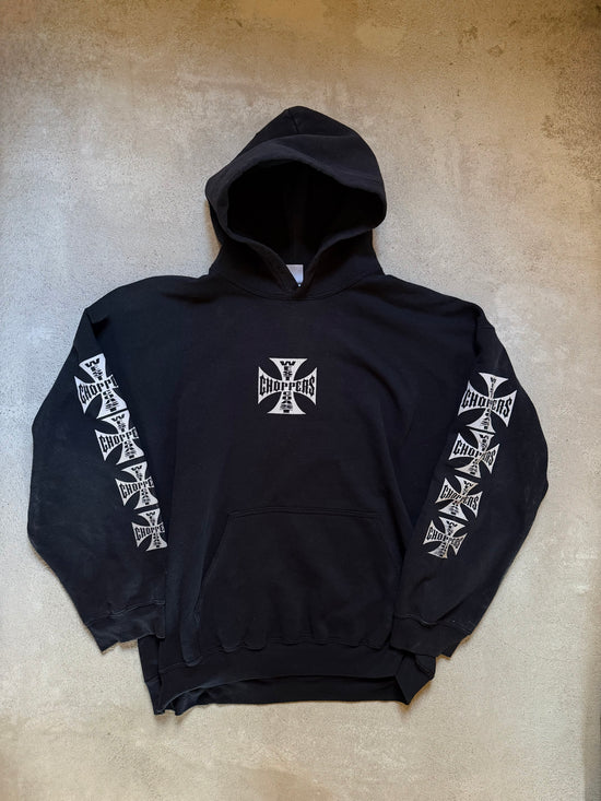 90s West Coast Choppers Cross Hoodie | Size XL