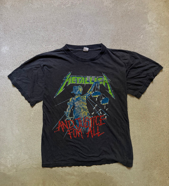 80s Metallica And Justice For All Europe 88 Tour Tee | Size XL