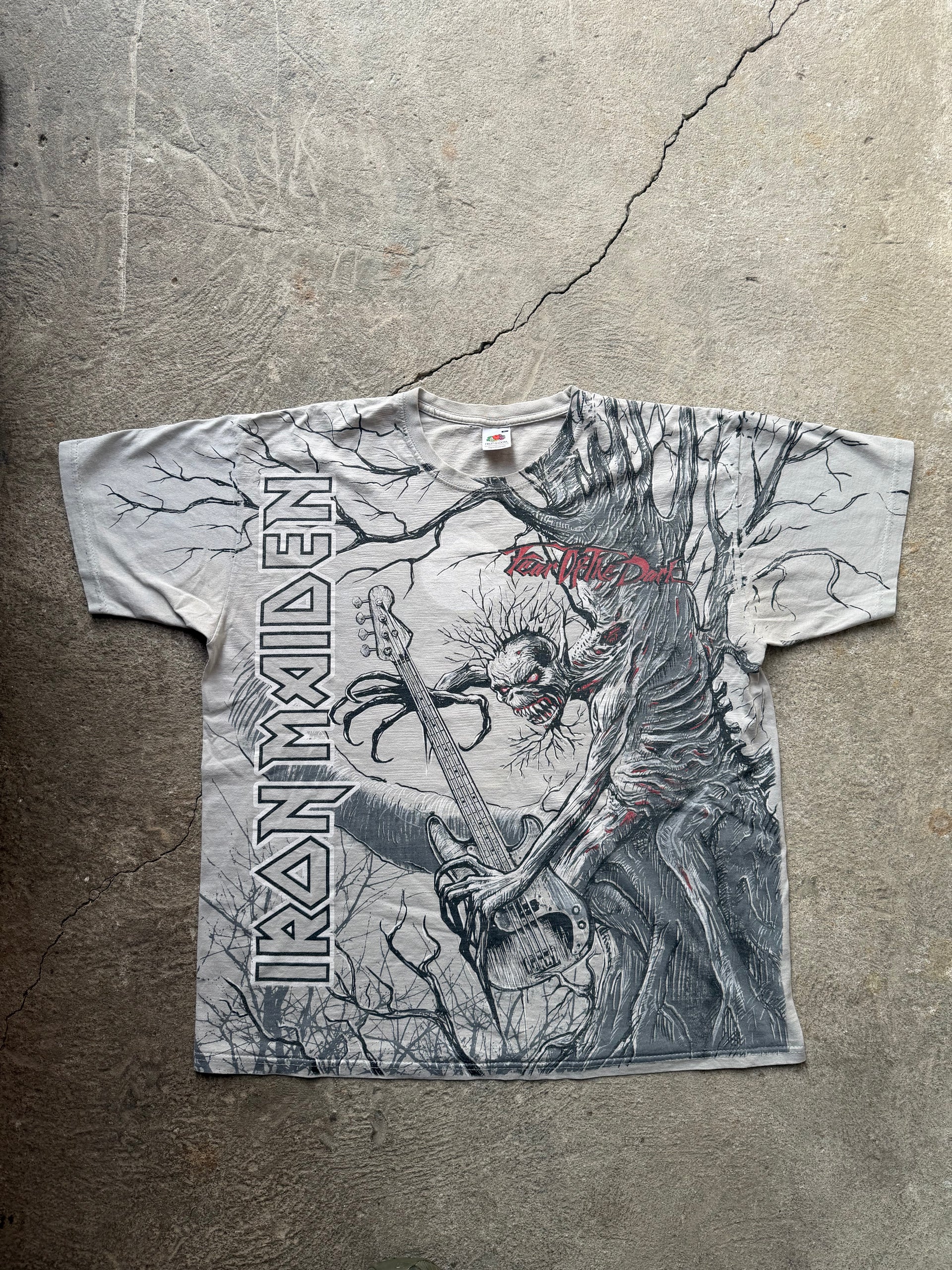 2010s Iron Maiden Fear Of The Dark shirt all over print | size XL
