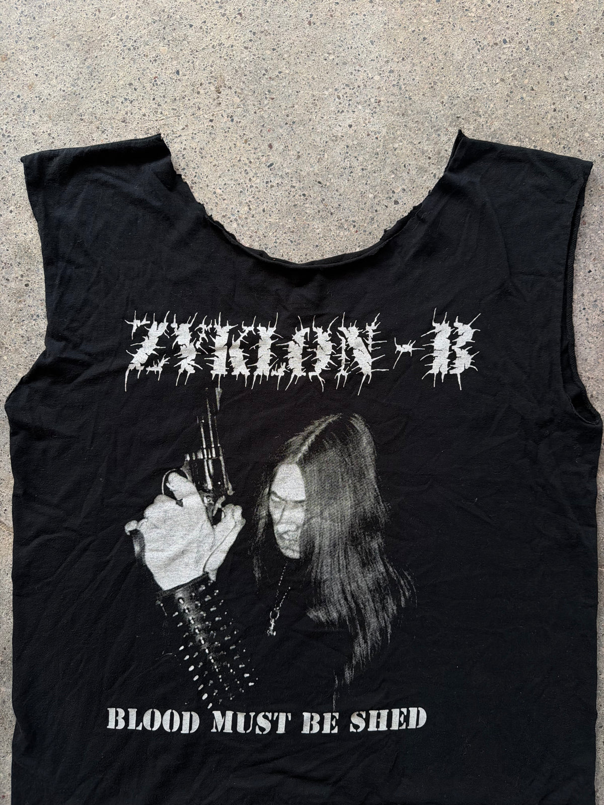 90s Zyklon-B “Blood Must Be Shed” Sleeveless T-Shirt | Size L