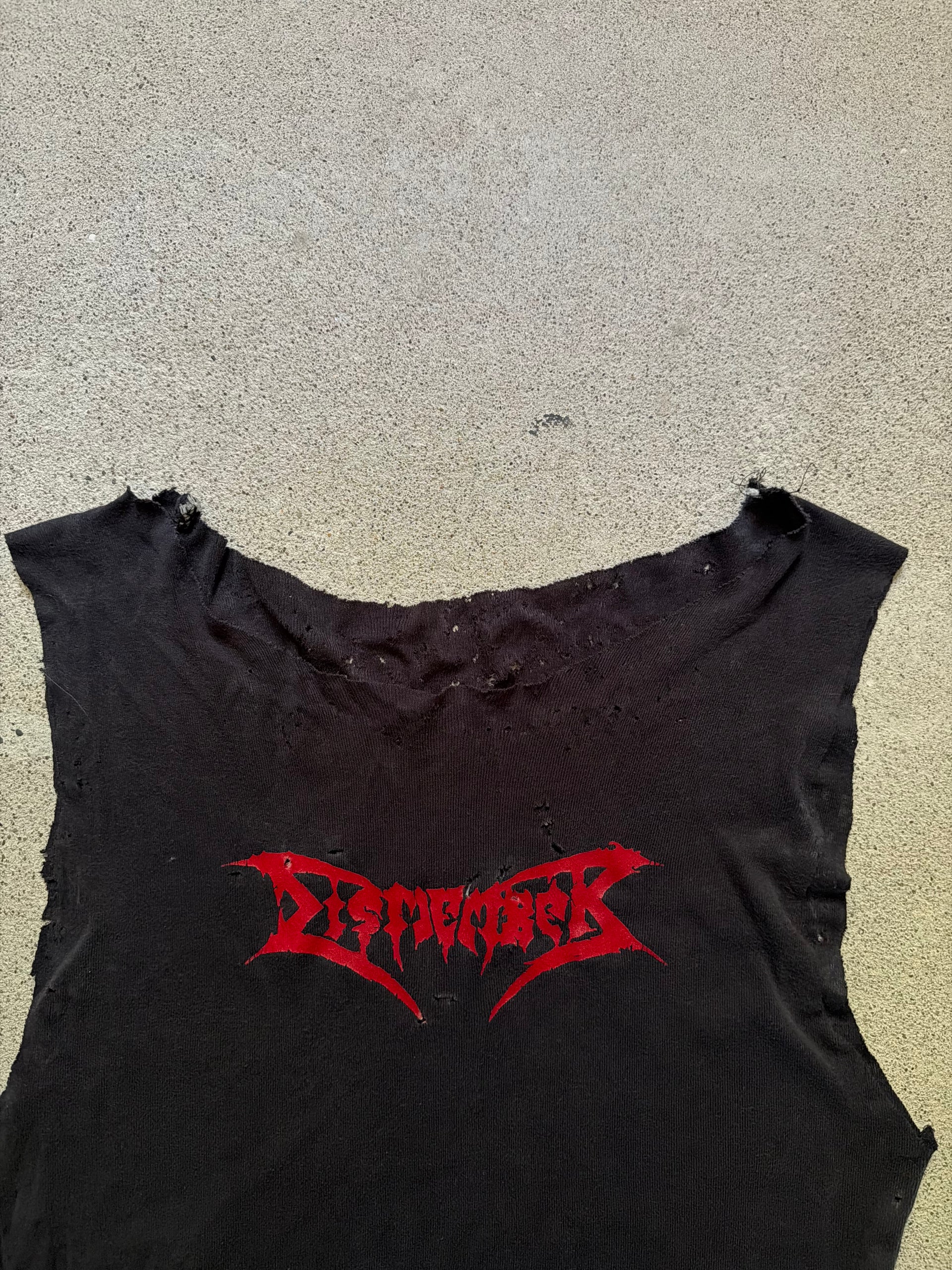 2000s Dismember Distressed Cutoff Tee | Size S