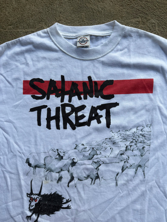 00s Satanic Threat “Sheep & Jesus” Double-Sided Tee | Size L
