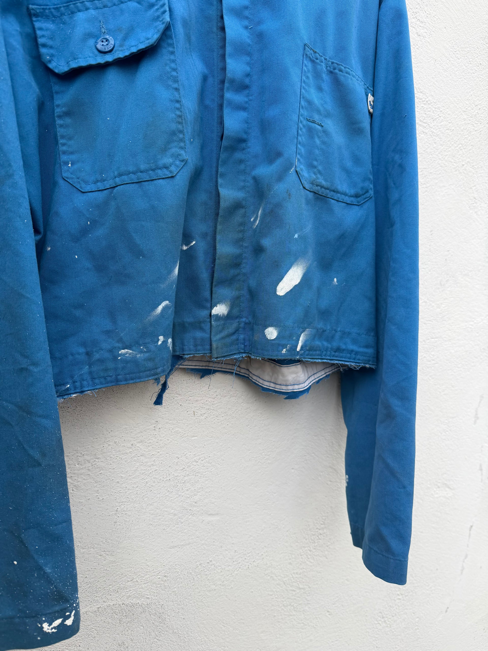 80s Workwear Jacket Paint Stained | Size L