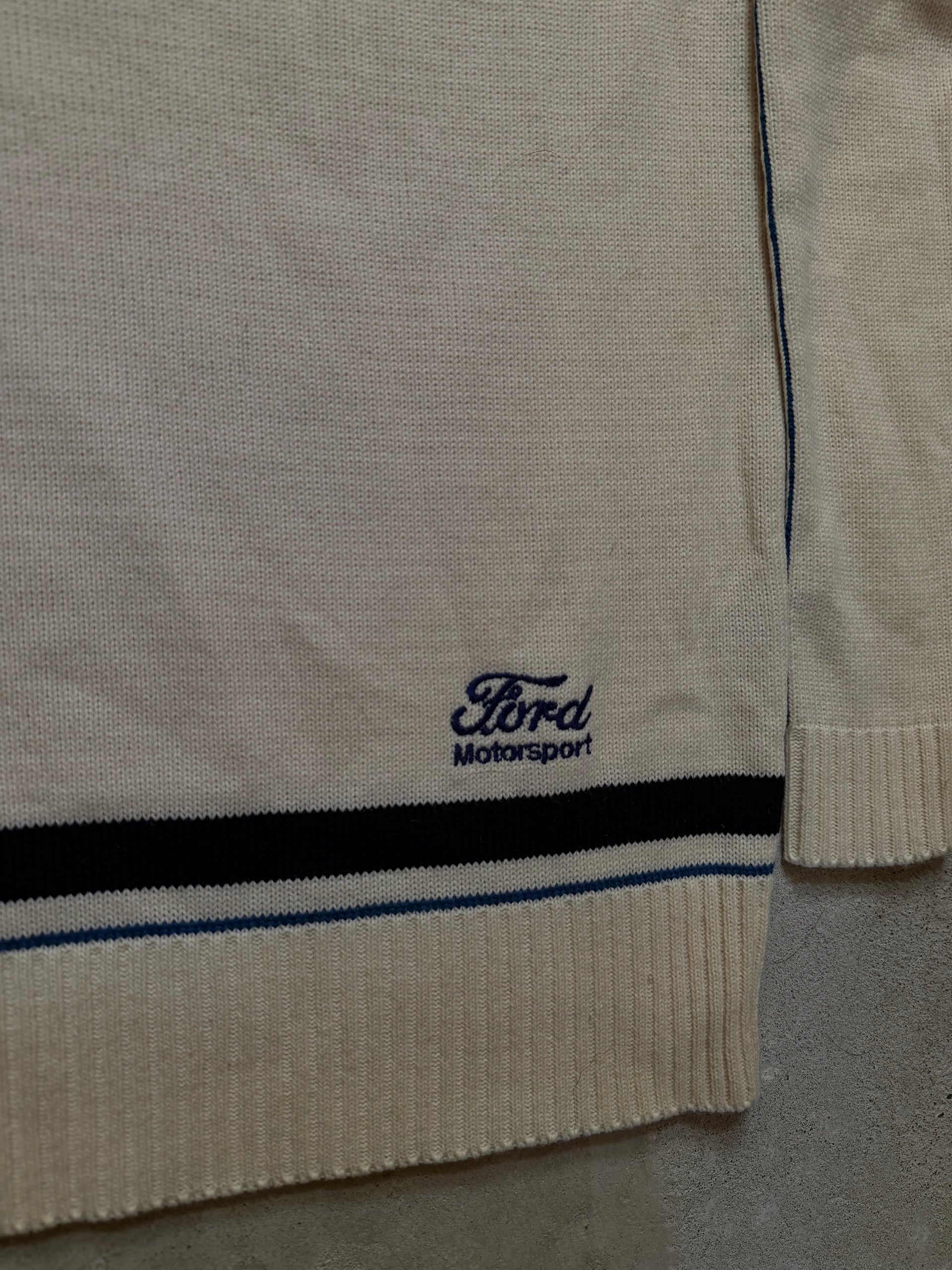 90s Ford Motorsport Knitted Sweater | Size L