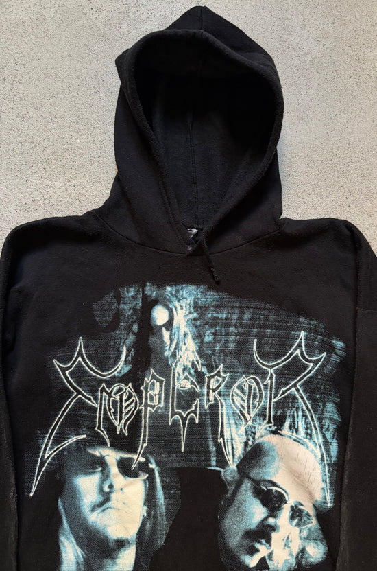 90s Emperor Black Metal Hoodie | Size L