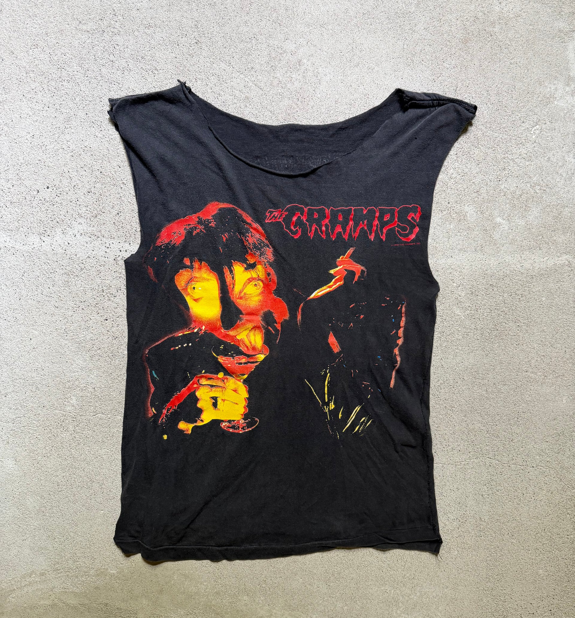 90s The Cramps Look Mom No Head Tour 1991 Cut Off Tee | Size M