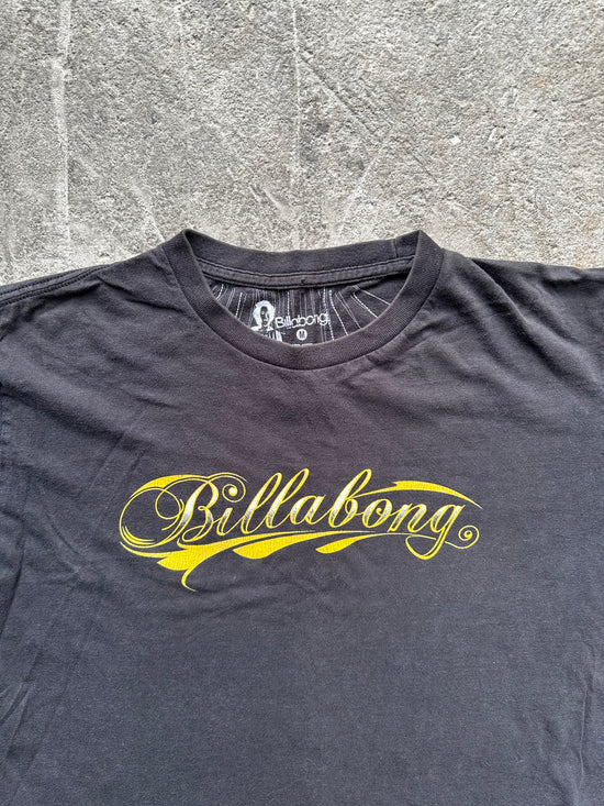 Y2K Billabong Yellow Script Logo Tee | Size S/M