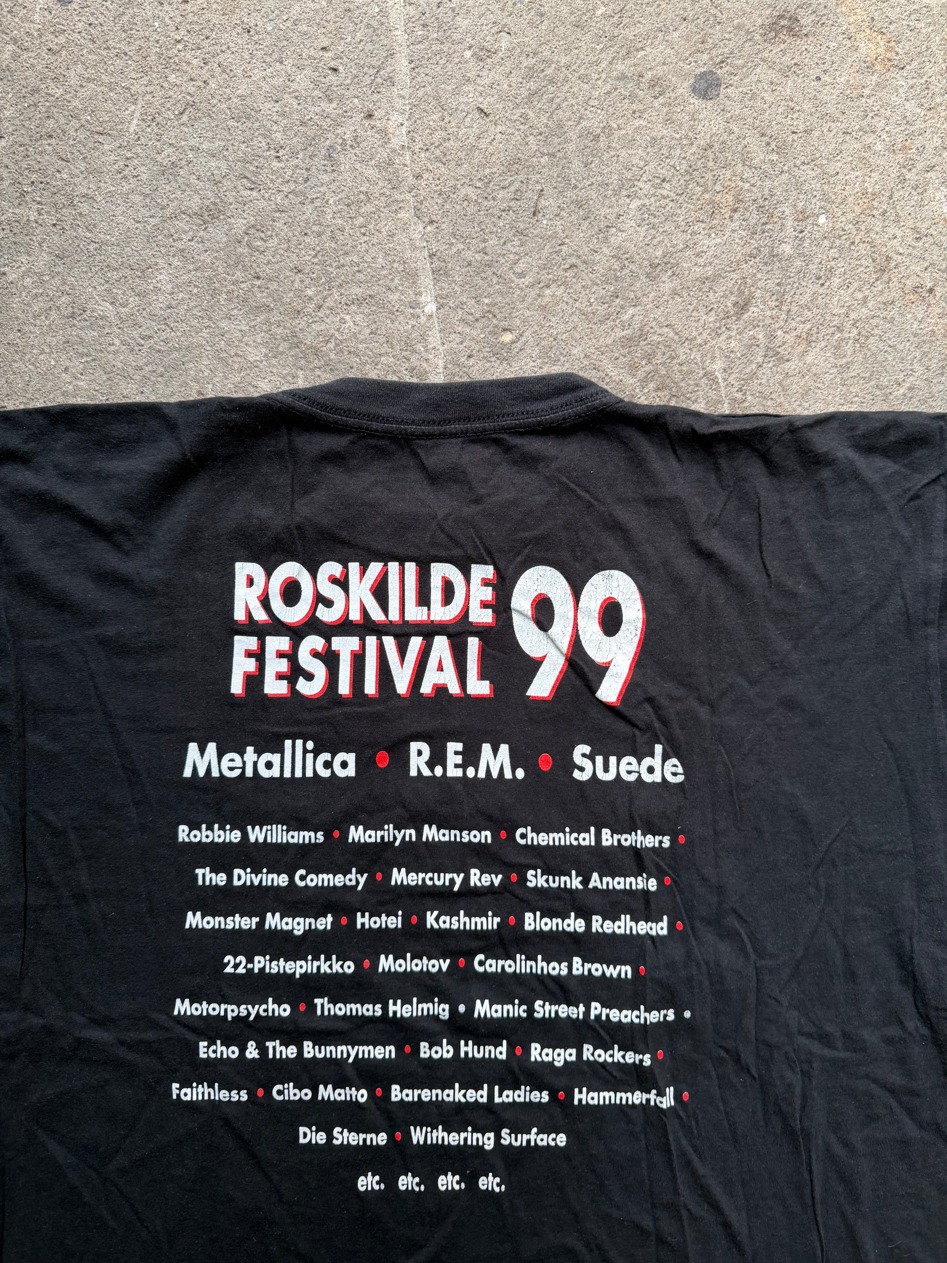 90s Roskilde Festival 1999 Lineup Tee | Size L