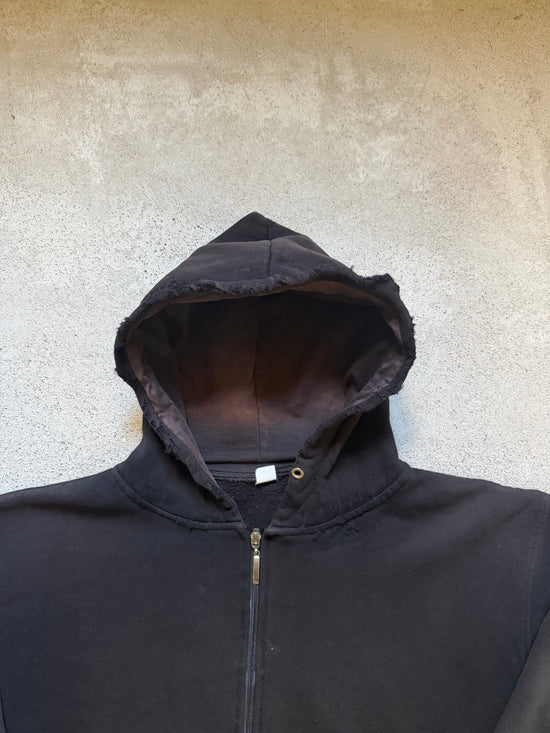 2000s Faded Zip Hoodie Distressed | Size XL