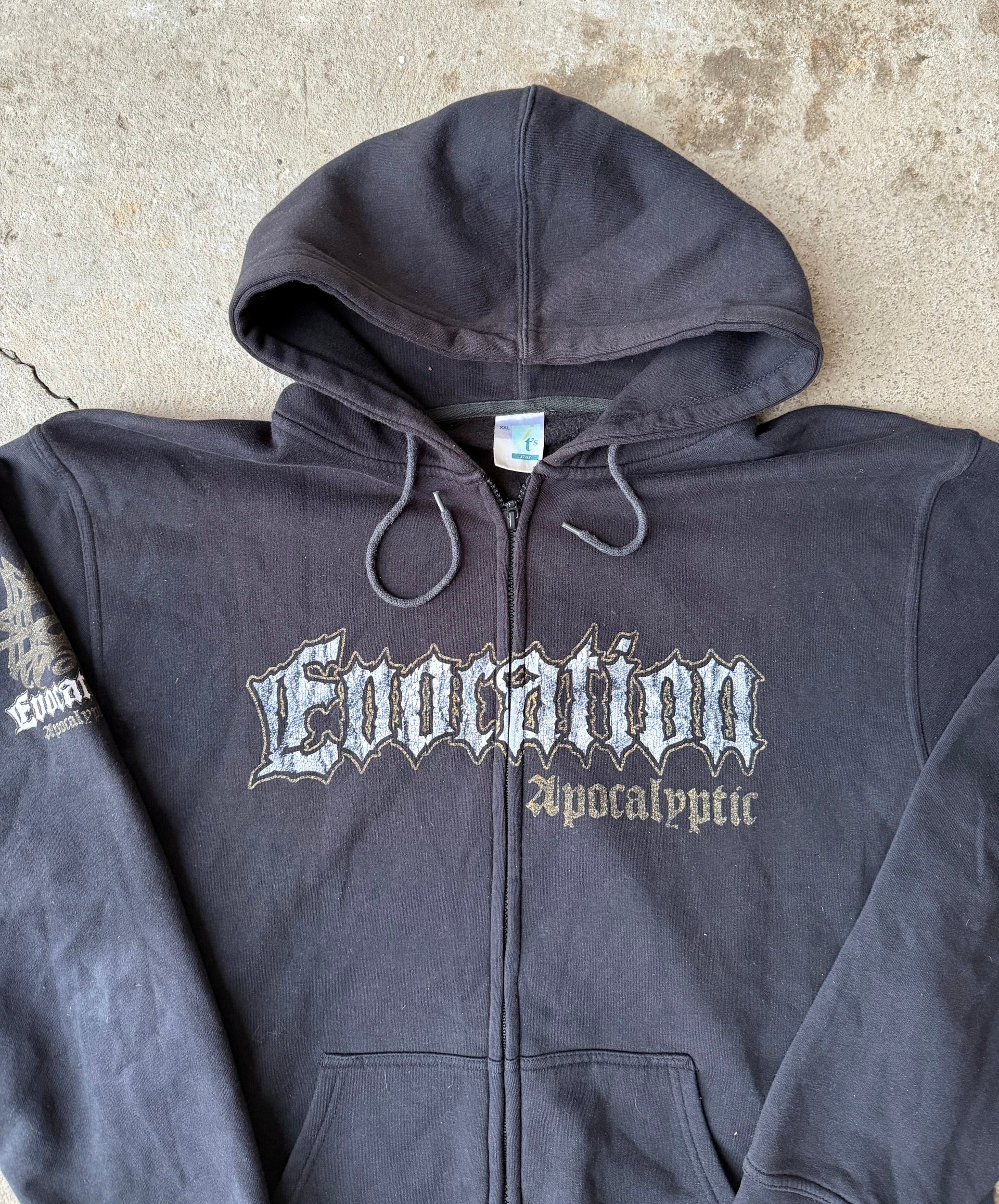 00s Enthroned Black Metal Zip Hoodie | Size XXL