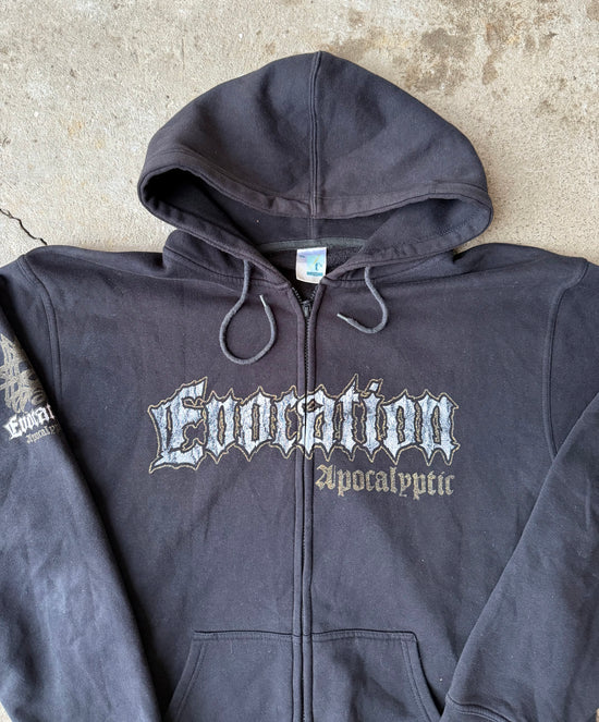 00s Enthroned Black Metal Zip Hoodie | Size XXL