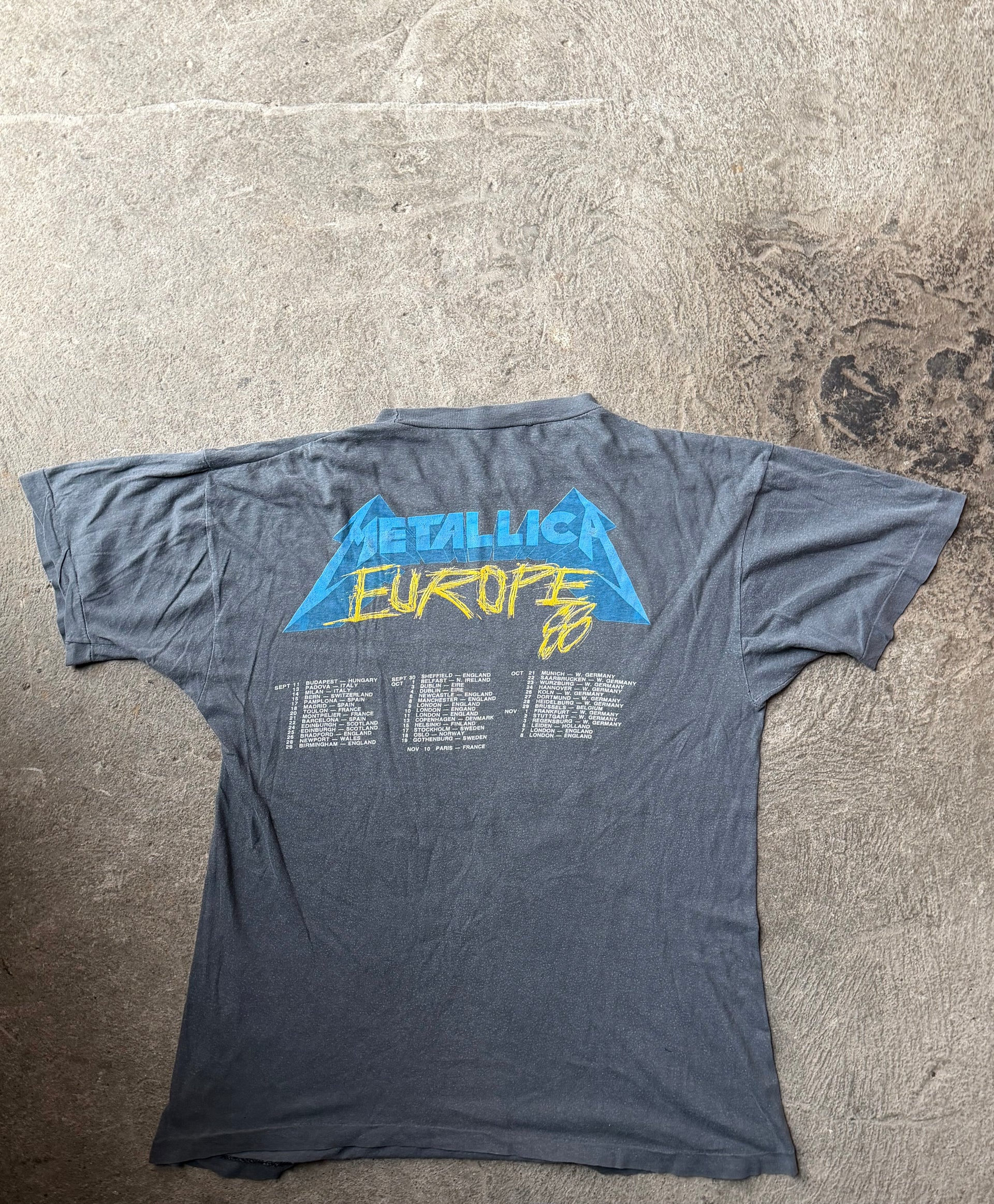1988 Metallica “…And Justice For All” Europe Tour Tee | Size L