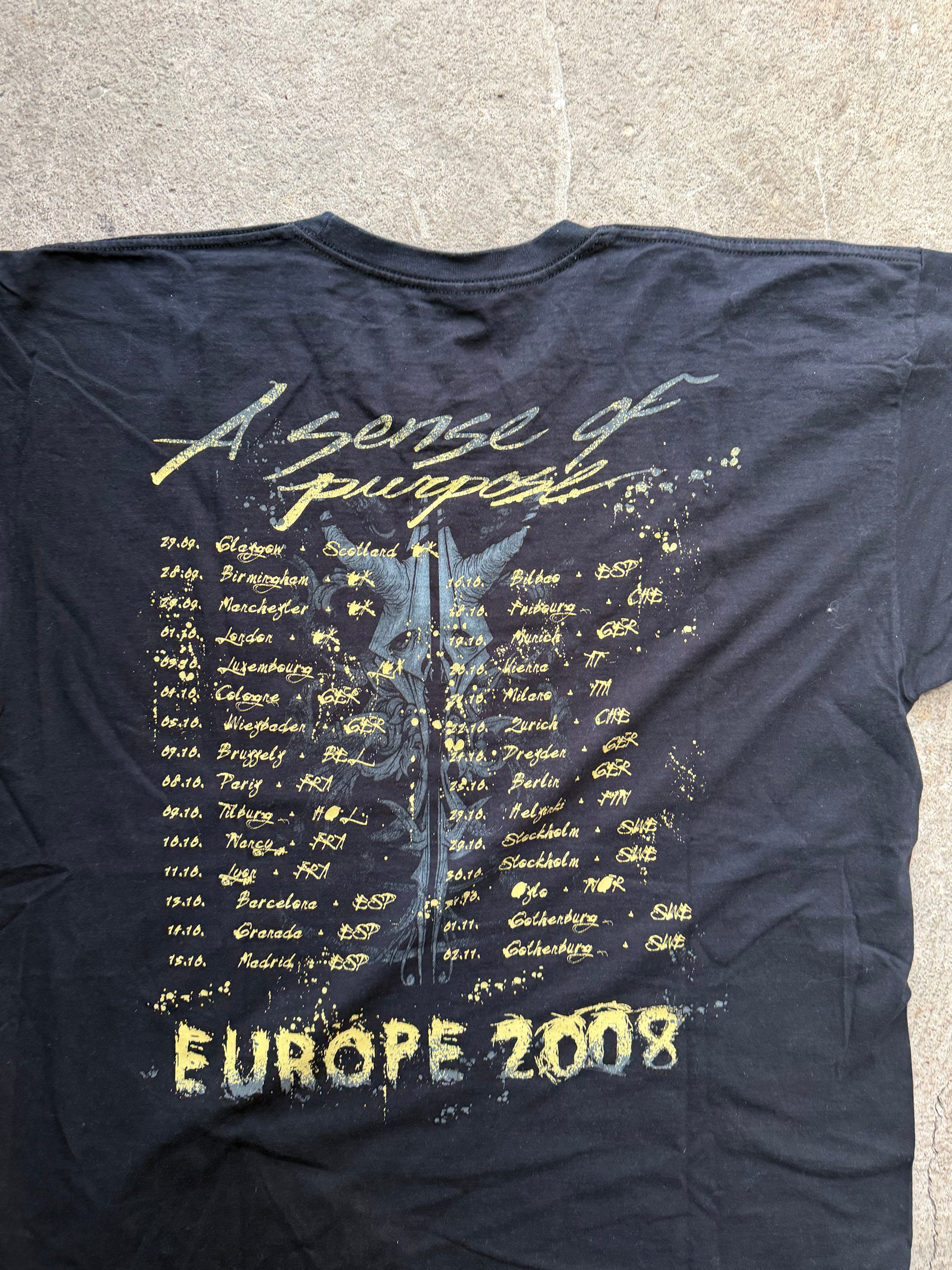00s In Flames “A Sense of Purpose” Europe Tour T-Shirt | Size XL