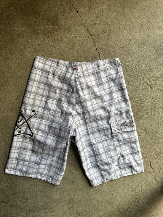 00S Billabong Checked Board Shorts | Size 36