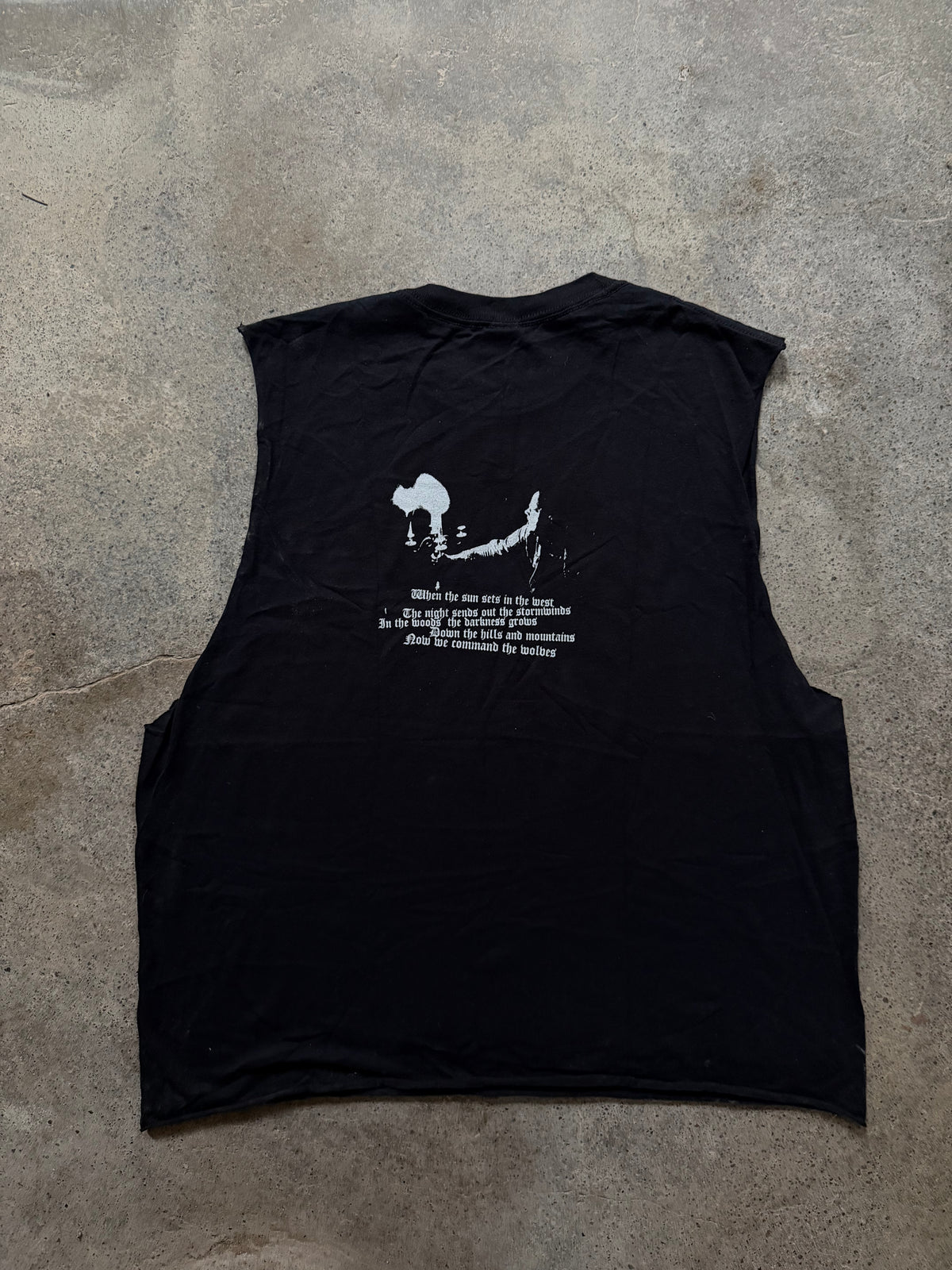2010s OCCVLTA “We Command The Wolves” Sleeveless T-Shirt | Size XL